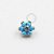 TN1001 Topo Flor Delicada Opala Azul Titânio ASTM F-136 - Imagem 1