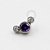TN395 Topo Mickey roxo com CZ  titânio - Imagem 1