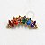 TN667 Topo cluster 6 navetes raimbow titanio PVD gold - Imagem 1
