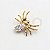 TN677 Topo Aranha Zirconia Titanio PVD Gold - Imagem 1