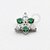 TN695 Topo CZ Cristal Verde Esmeralda Titanio - Imagem 1