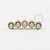 TN703 Topo cluster 5 pedras CZ titanio PVD gold - Imagem 1