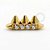 TN709 Topo Cluster Cinco Pontas Pedra CZ Titânio PVD Gold - Imagem 1