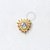 TN895 Topo Coração Cristal Espetado Titânio PVD Gold - Imagem 1
