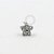 TN937 Topo Push Pin Flor Zircônia Titânio - Imagem 1
