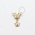 TN964 Topo Borboleta Cravejada Com Pingente De Flor Titânio PVD Gold - Imagem 1