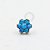 TN1008 Topo Push Pin Flor Pedra Opala Titânio - Imagem 2
