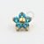 TN318 Topo Flor CZ Miolo Titanio PVD Gold - Imagem 2