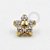 TN318 Topo Flor CZ Miolo Titanio PVD Gold - Imagem 1