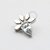 TN514 Topo Gota Zirconia Com Folhas Titânio - Imagem 1