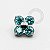 TS07 Topo Trevo Swarovski Titânio ASTM F136 - Imagem 1