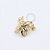 OR42 Argola Borboleta Haste Microbell  Ouro 18K - Imagem 1