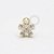 OR40 Microbell Margarida Ouro 18K (6mm 0,51g/ 8mm 0,54g) - Imagem 1