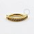 TN844 Navel Belly Clicker Zircônia Cubica Titânio PVD Gold - Imagem 1