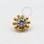TN321 Topo Sol Zirconia Titânio PVD Gold - Imagem 1