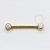 TN1042 Nipple Jewelry CZ Flat Boreal Push Pin Titânio PVD Gold - Imagem 1