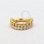TN1071 Segmento Zircônias Com Esferas Titânio PVD Gold - Imagem 1