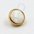TN1072 Topo Pedra Opala Branca 1.6mm Titânio PVD Gold - Imagem 1