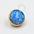 TN1074 Topo Pedra Opala Azul 1.6mm Titânio PVD Gold - Imagem 1
