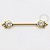 PVD60 Nipple piercing indiano aço strass colado PVD Gold - Imagem 1