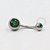 BZ05 Navel Piercing  CZ Verde Esmeralda Aço 316L - Imagem 1