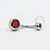 BZ06 Navel Piercing CZ Rubi Aço 316L - Imagem 1