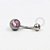 BZ03 Navel Piercing  CZ Rosa Claro Aço 316L - Imagem 1
