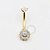 TN654 Navel Flor Titanio PVD Gold - Imagem 1