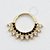 OR64 Segmento Frontal Cristal/Black Ouro 18K (8mm 0,083g) - Imagem 1