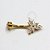 TN1114 Navel Flor Navetes Titânio PVD Gold - Imagem 1