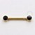 TN1121 Nipple Pedra Onix Titânio PVD Gold - Imagem 1