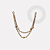 TN1171 Corrente Elo Duplo Zirconias Titanio PVD Gold - Imagem 1