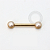 TN1180 Nipple Pedra Madre Pérola Sintética Titânio PVD Gold - Imagem 1