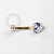 TN1220 Navel Coração Zircônia Cristal Titânio PVD Gold - Imagem 1