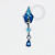 TN1234 Topo Dark e Aqua Blue Pingente Titânio ASTM F-136 - Imagem 1