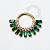 TN1241 Segmento CZ Baguetes Verde Esmeralda Titânio PVD Gold (OUTLET) - Imagem 1