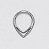TN1249 Segmento Gota Linhas Duplas Titânio ASTM F136 - Imagem 1