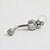 TN242 Navel Piercing Flat Stone 3 CZ Titânio - Imagem 1