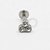 PB66 Labret Trinity Circular Cristal aço 316L - Imagem 1