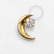 TN1286 Topo Lua Lisa Com Estrela Modelo 2 Titânio PVD Gold - Imagem 1