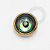 TN1334 Microdermal Pedra Abalone Sintética Titânio PVD Gold - Imagem 1