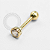 OR85 Microbell Zirconia Flat Copinho Ouro 18K (0,40G) - Imagem 1