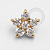 TN1363 Topo Flor Zircônia Titânio PVD Gold - Imagem 1