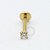TN388 Labret Zircônia Push Pin Titânio PVD Gold - Imagem 1