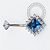 TN1450 Navel Losango Luxo CZ Titânio ASTM F136 - Imagem 3