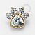 TN1453 Topo Patinha Zircônia Cristal Titânio PVD Gold - Imagem 1