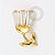 TN1476 Topo Flor De Gelo Titânio PVD Gold - Imagem 1