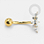 TN1492 Navel Brisa Floral Titânio PVD Gold - Imagem 1
