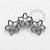 TN1552 Topo Cluster 3 Flores Titânio ASTM F-136 - Imagem 1