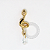 TN1584 Topo Serpente Com Zircônia Titânio PVD Gold - Imagem 1